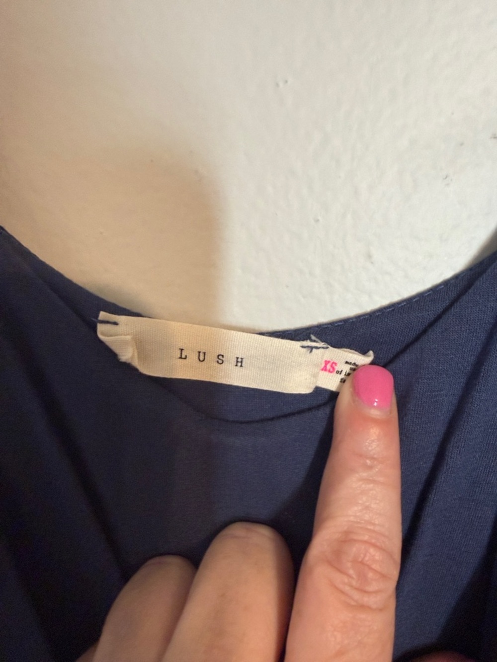 Lush Blue Side Cutout Maxi Tee Shirt Dress Extra Small - Picture 2 of 9